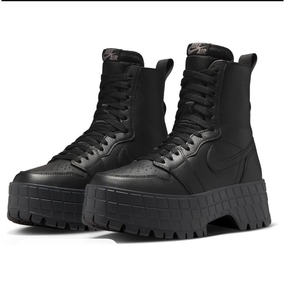Jordan Shoes - Nike Jordan Brooklyn Womens Boots Triple Black Platform FJ5737-001 Size 10